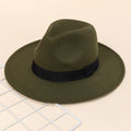 Wide-Brim Wool Fedora Hat – Unisex