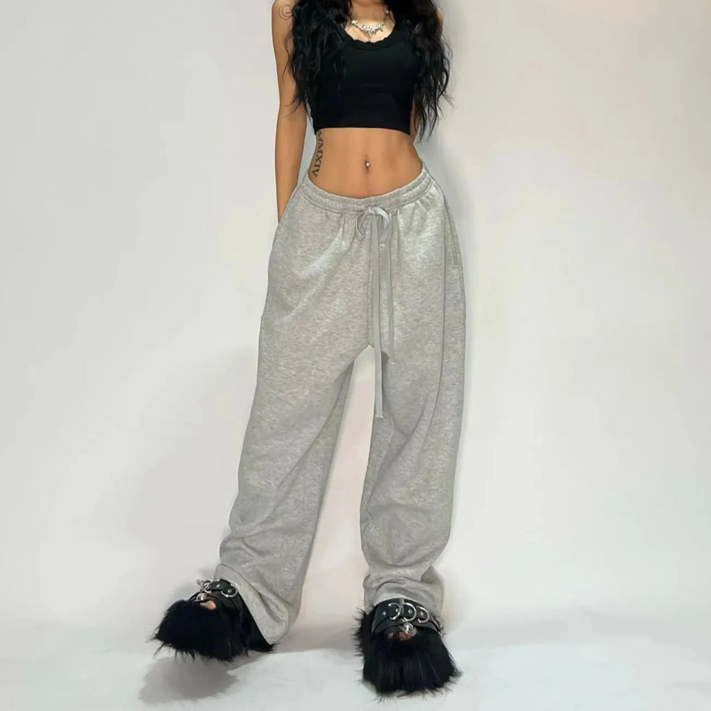 Wide-Leg Drawstring Utility Pants – Unisex