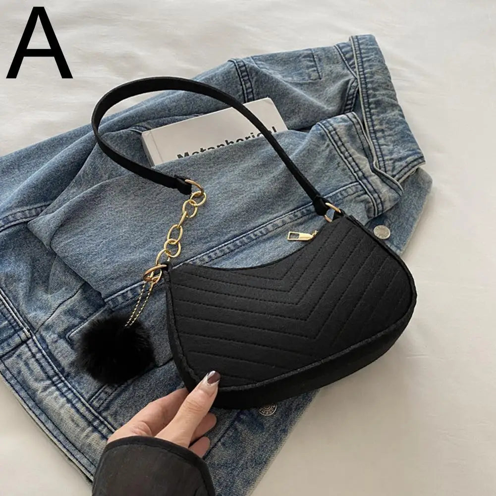 Mini Felt Saddle Shoulder Bag – Women