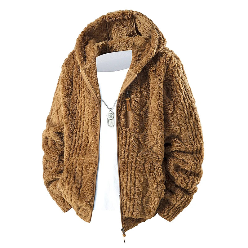 Hooded Fleece Winter Coat – Men