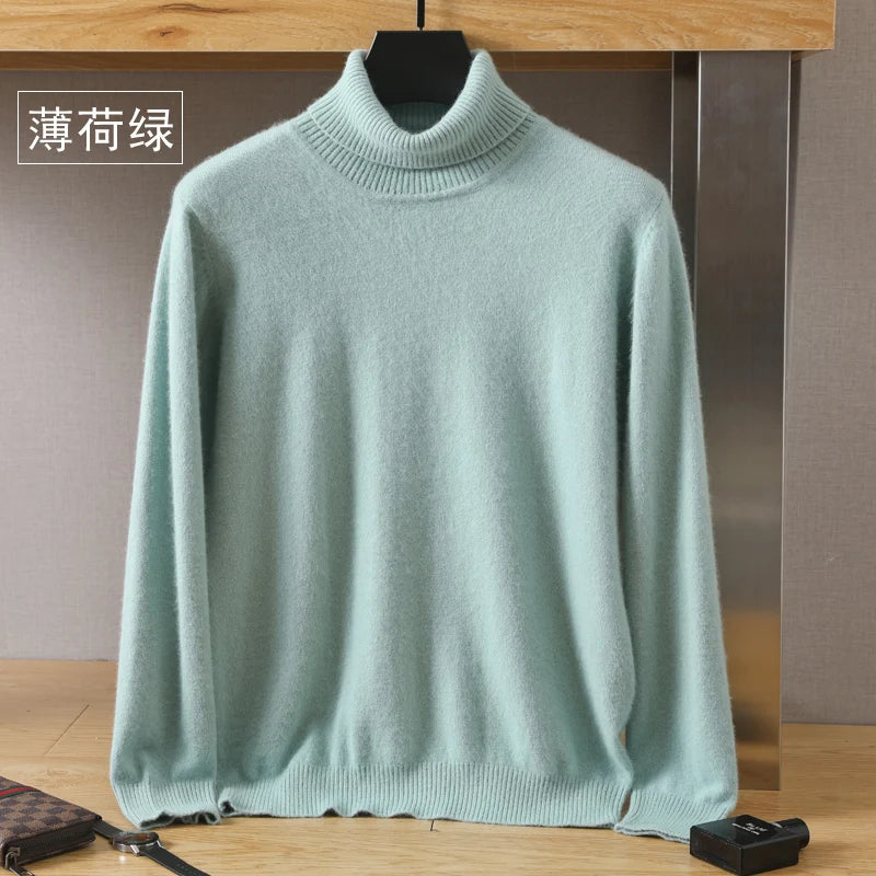 Cashmere-Blend Turtleneck Sweater – Men