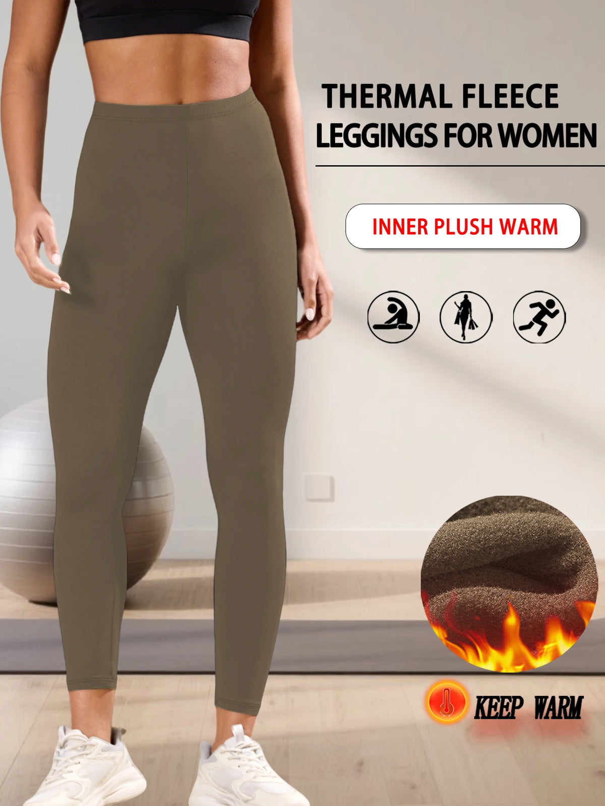Legging thermique doublé de polaire – Femme