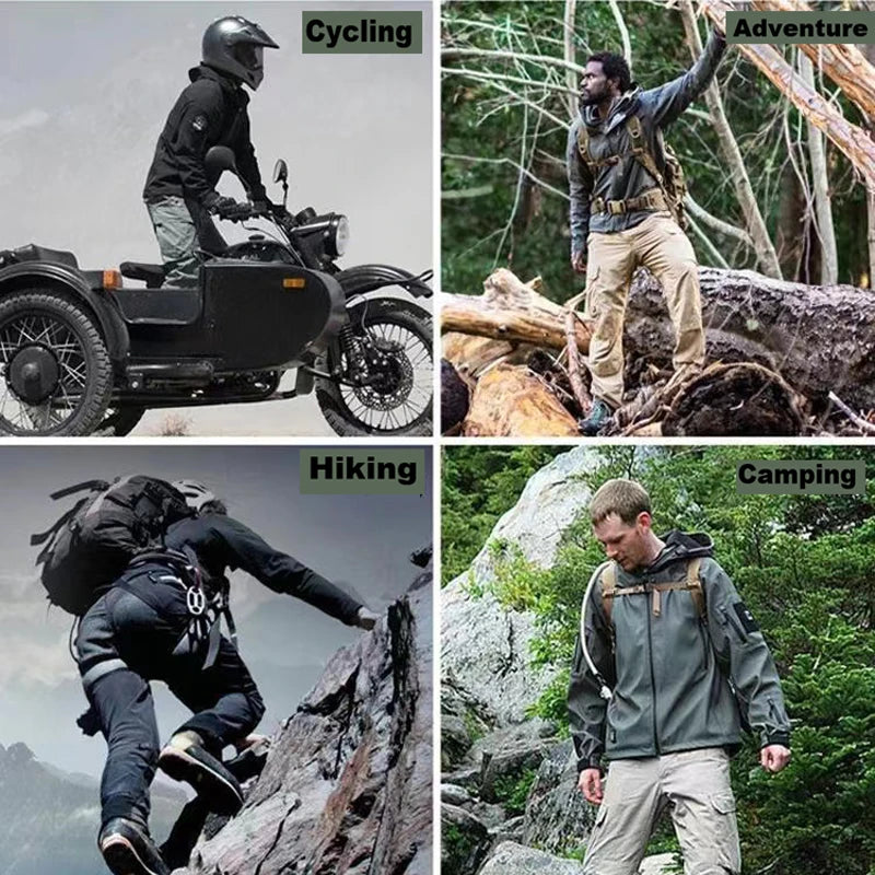 Softshell Fleece Hooded Cargo Jacket – Men