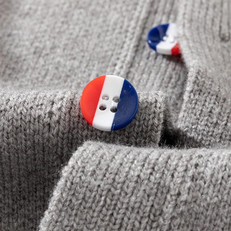 Striped Button Cardigan – Men