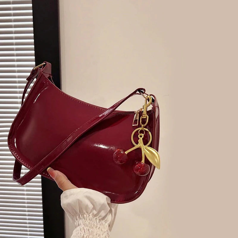 Faux Leather Shoulder Bag – Women