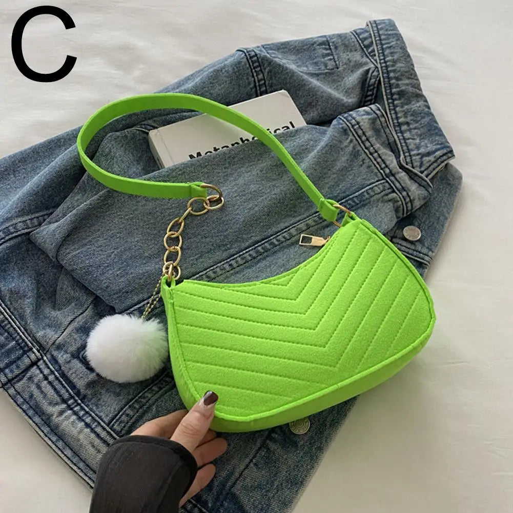 Mini Felt Saddle Shoulder Bag – Women