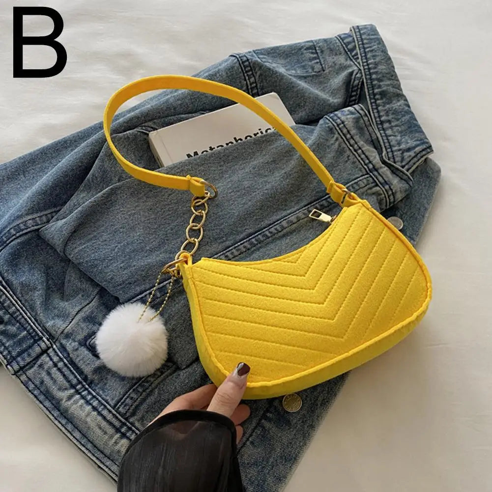 Mini Felt Saddle Shoulder Bag – Women