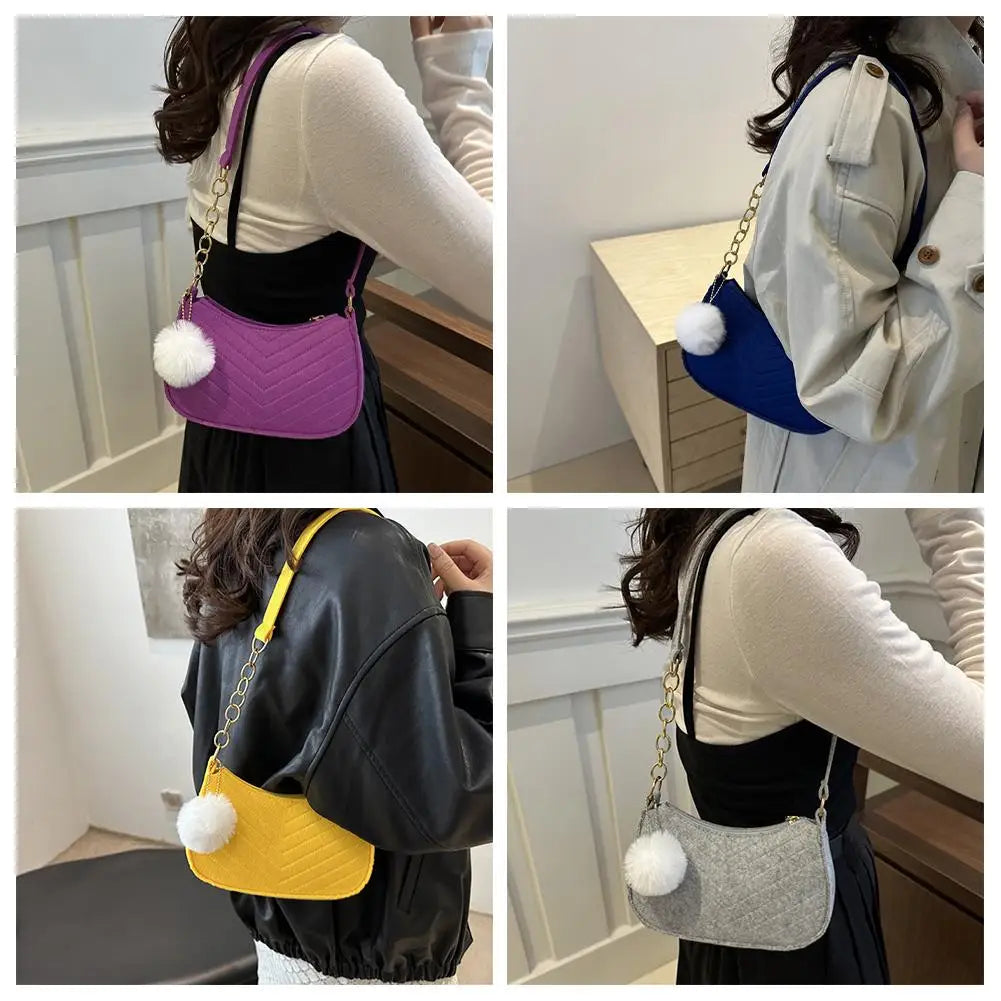 Mini Felt Saddle Shoulder Bag – Women