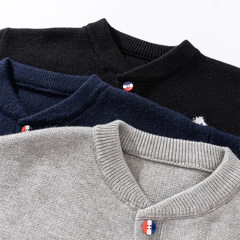 Striped Button Cardigan – Men