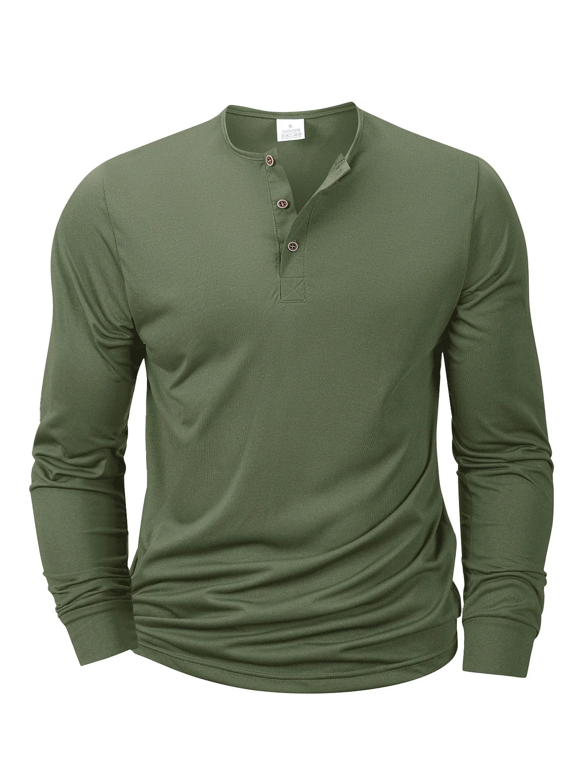 Long-Sleeve Henley Tee – Men