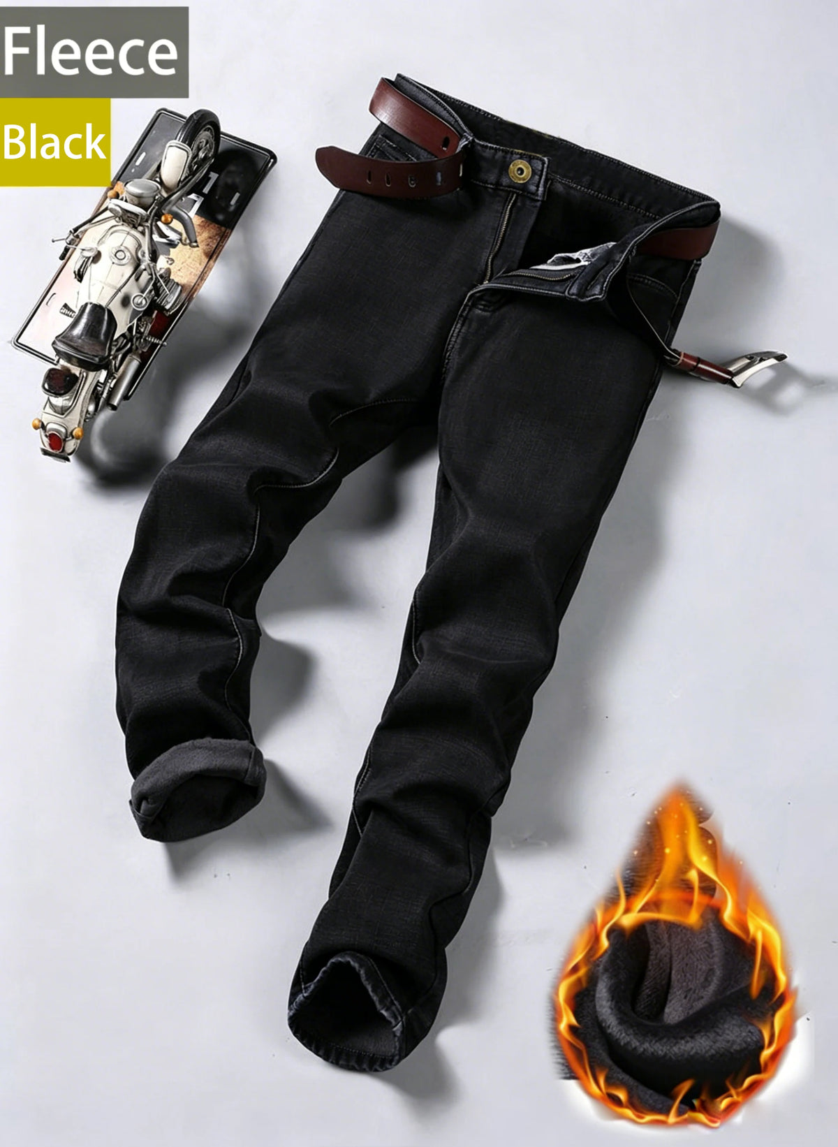Classic Straight Stretch Jeans – Men