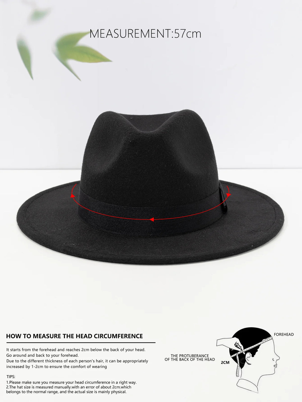 Wide-Brim Wool Fedora Hat – Unisex