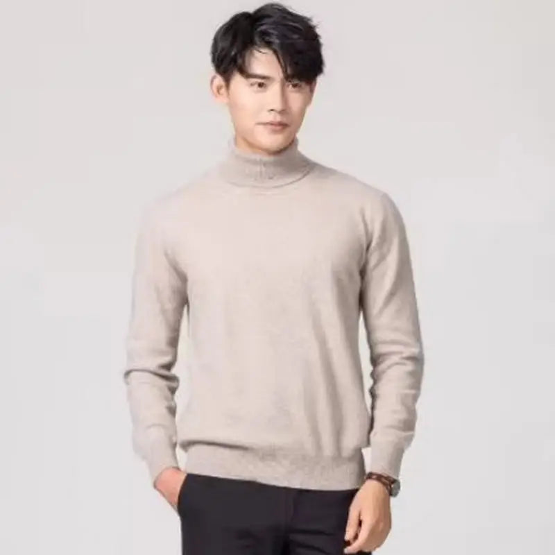 Soft Cashmere Feel Turtleneck – Men