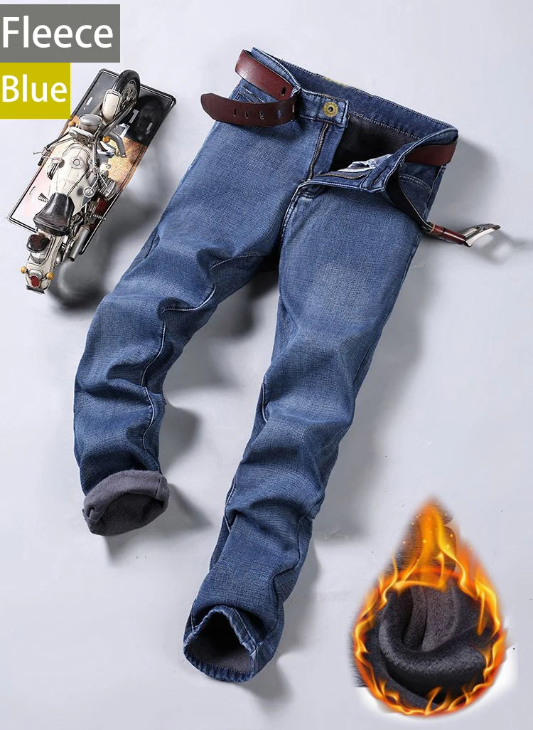 Classic Straight Stretch Jeans – Men