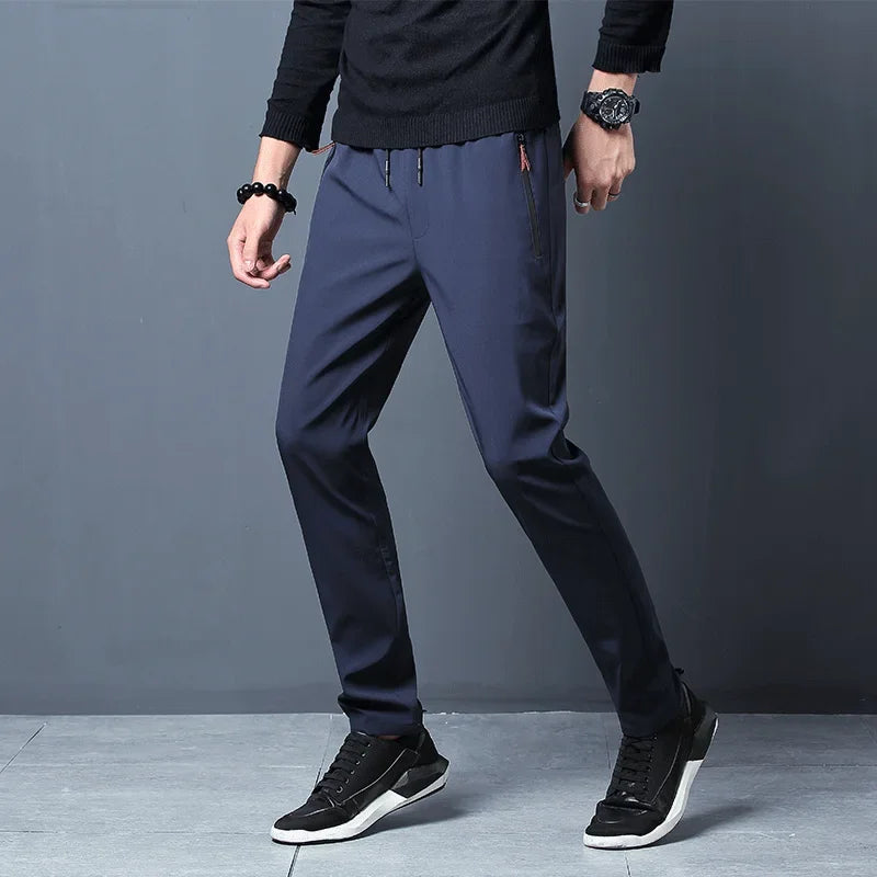 Slim Elastic-Waist Pants – Men