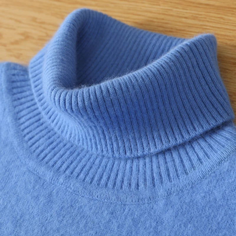 Cashmere-Blend Turtleneck Sweater – Men