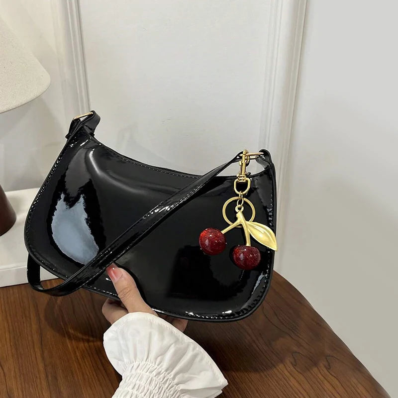 Faux Leather Shoulder Bag – Women