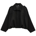 Veste bomber courte en daim – Femme